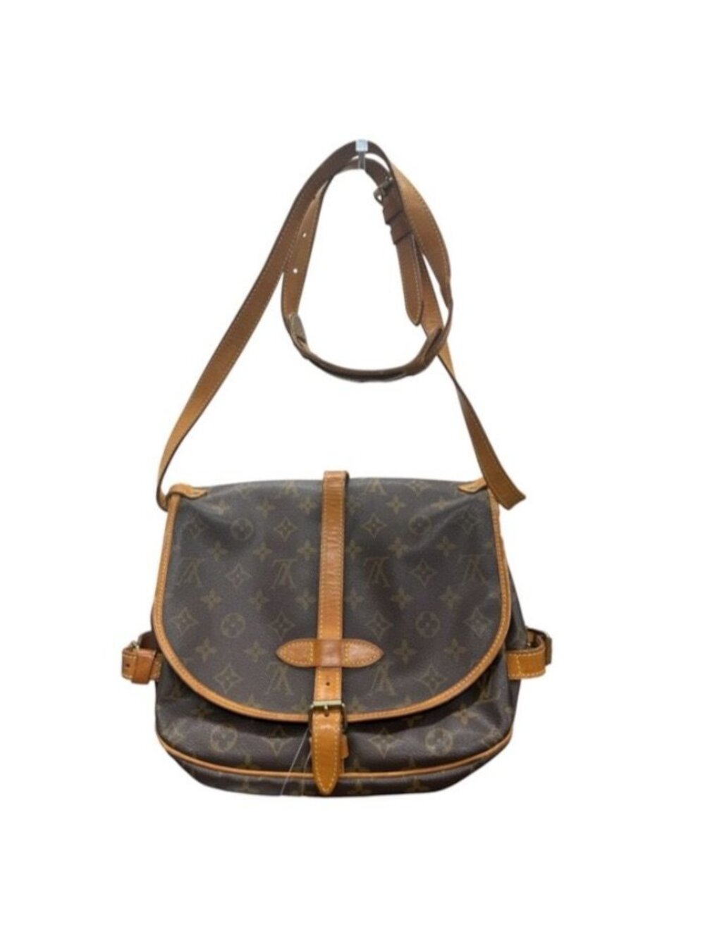 Louis Vuitton Monogram Brown Gold Leather Shoulder Bag